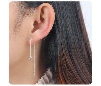 Silver Chain Earring ECD-02